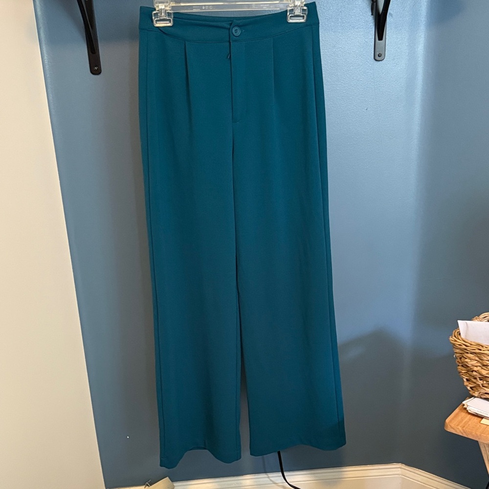 Sincerely Jules Teal Wide-Leg Trousers